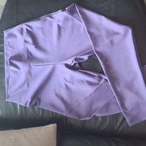 High waisted purple Adidas tights